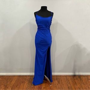 La Femme 28296 Blue Gown Size 6